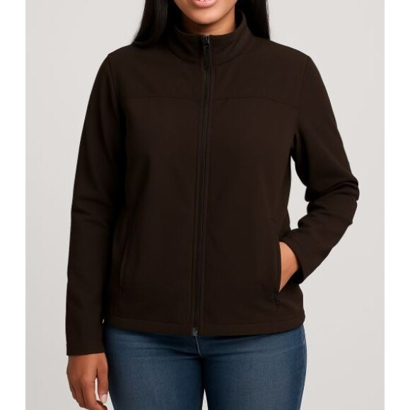 Lucy Activewear Full Zip Jacket Women’s XL Brown Lightweight Stretch Athleisure - Picture 1 of 9